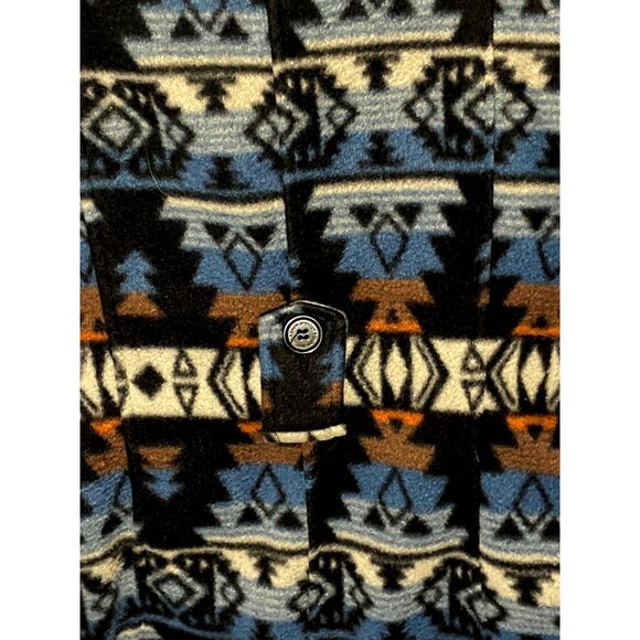 JouJou Tribal Pattern Small Fleece Double-Breasted Lined Peacoat Jacket Aztec - Picture 12 of 14